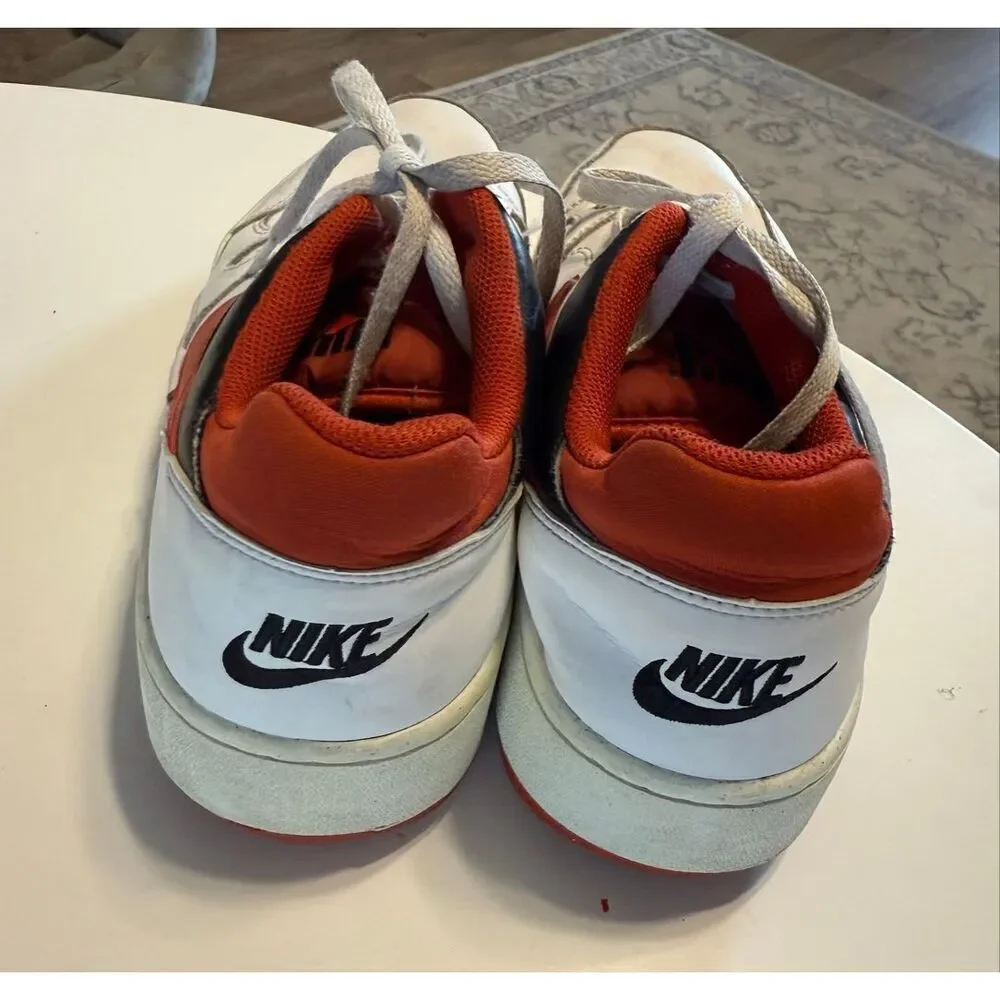 Nike Men's Size 10.5 Full Force Low Sneakers White Red Black AF1 Athletic Shoe
